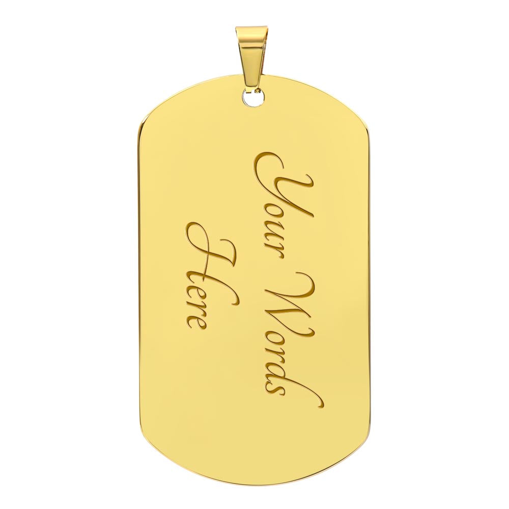 American Flag Dog Tag Necklace – Personalized Custom Engraved Pendant