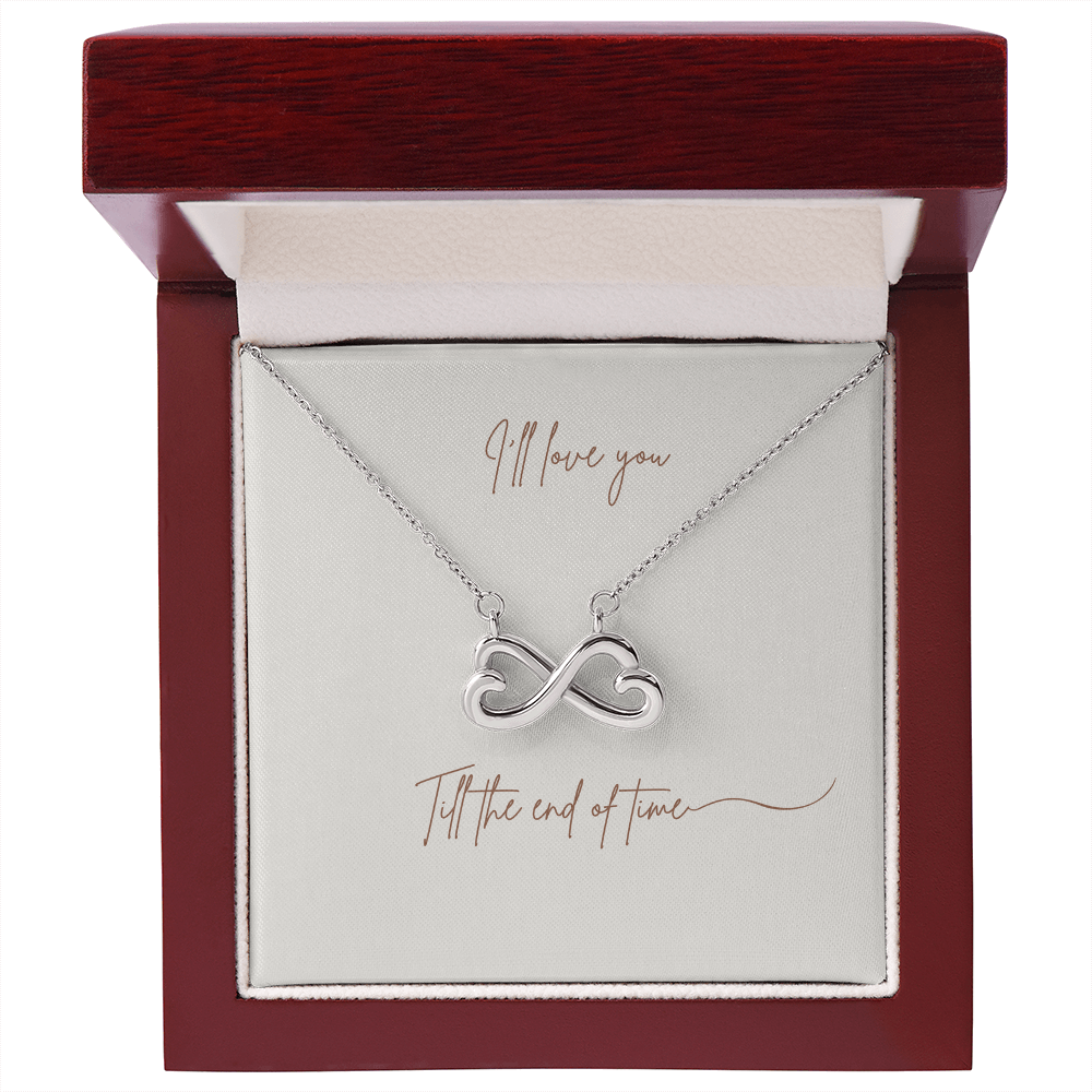 Endless Love Interlocking Hearts Necklace – 14k/18k Gold Finish