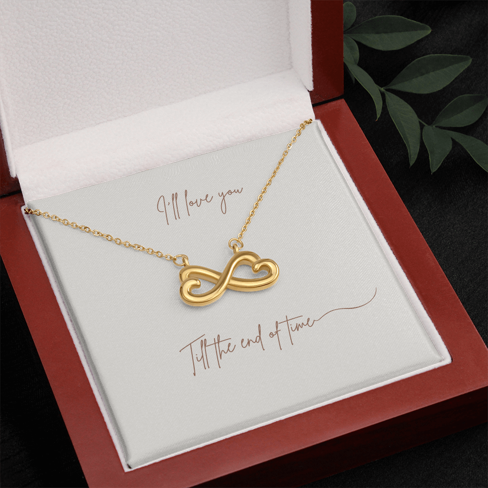 Endless Love Interlocking Hearts Necklace – 14k/18k Gold Finish