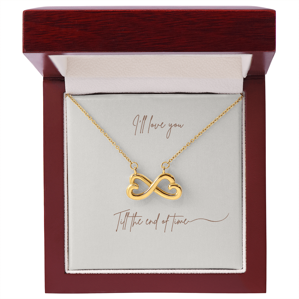 Endless Love Interlocking Hearts Necklace – 14k/18k Gold Finish