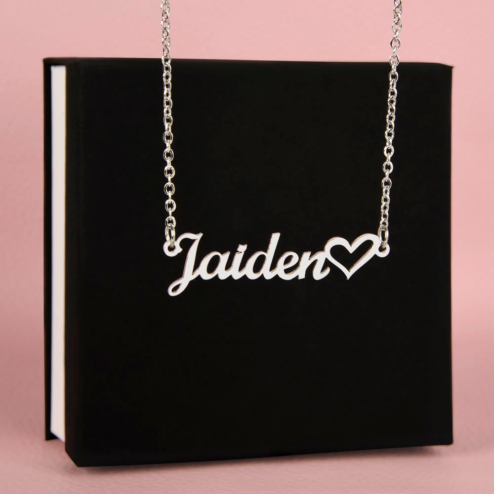 Custom Heart Name Necklace – Personalized Jewelry Gift for Women