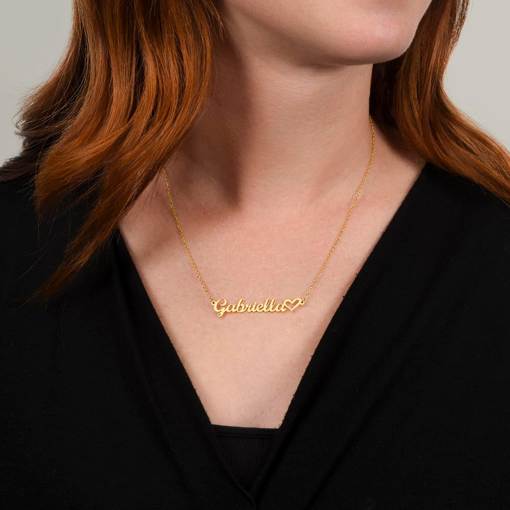 Custom Heart Name Necklace – Personalized Jewelry Gift for Women