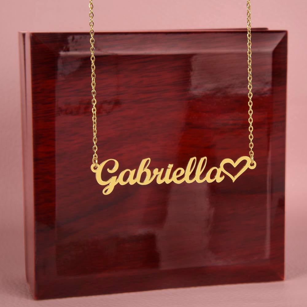 Custom Heart Name Necklace – Personalized Jewelry Gift for Women
