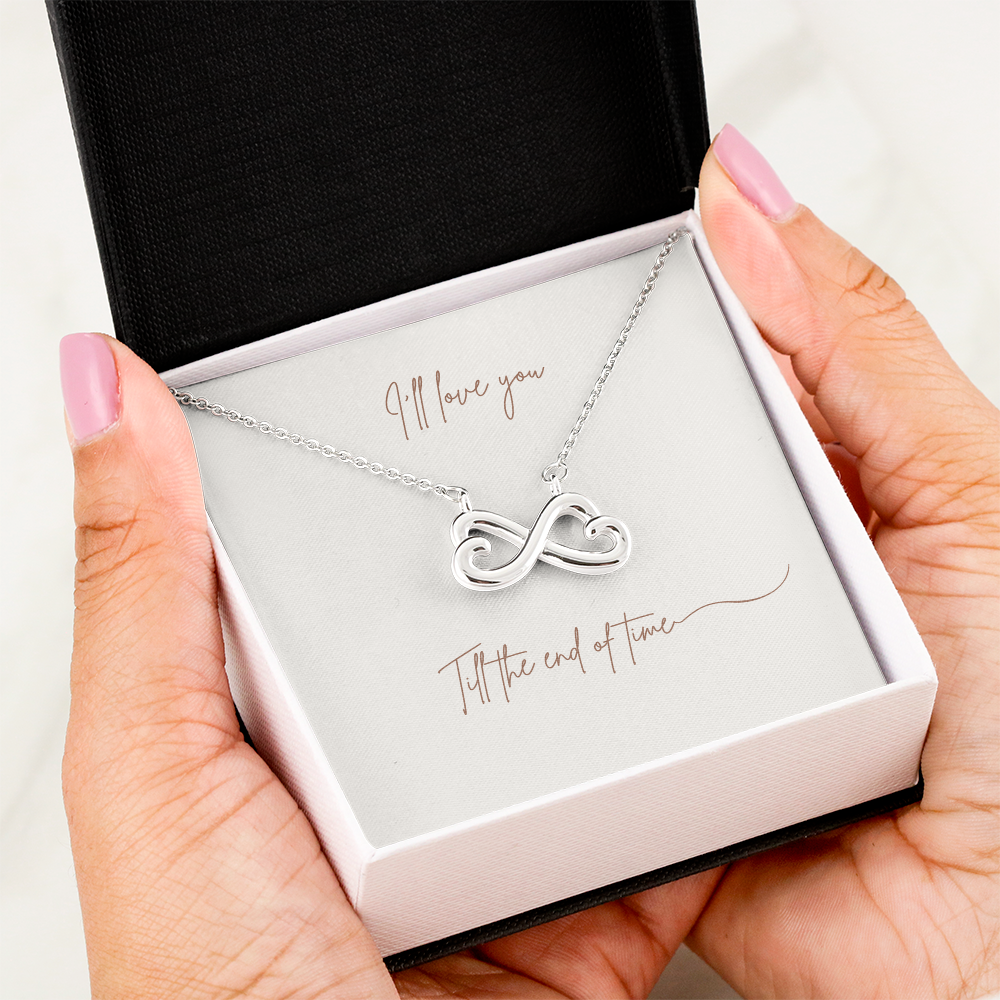 Endless Love Interlocking Hearts Necklace – 14k/18k Gold Finish