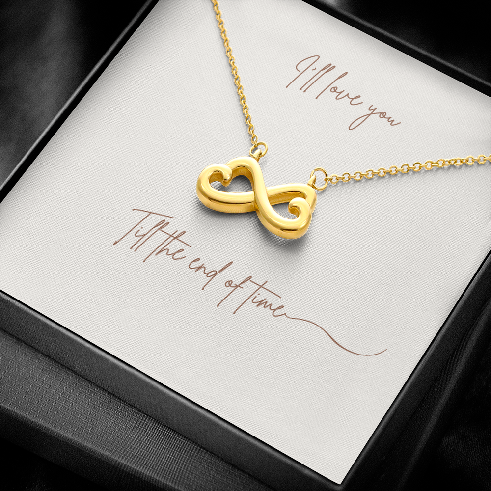 Endless Love Interlocking Hearts Necklace – 14k/18k Gold Finish