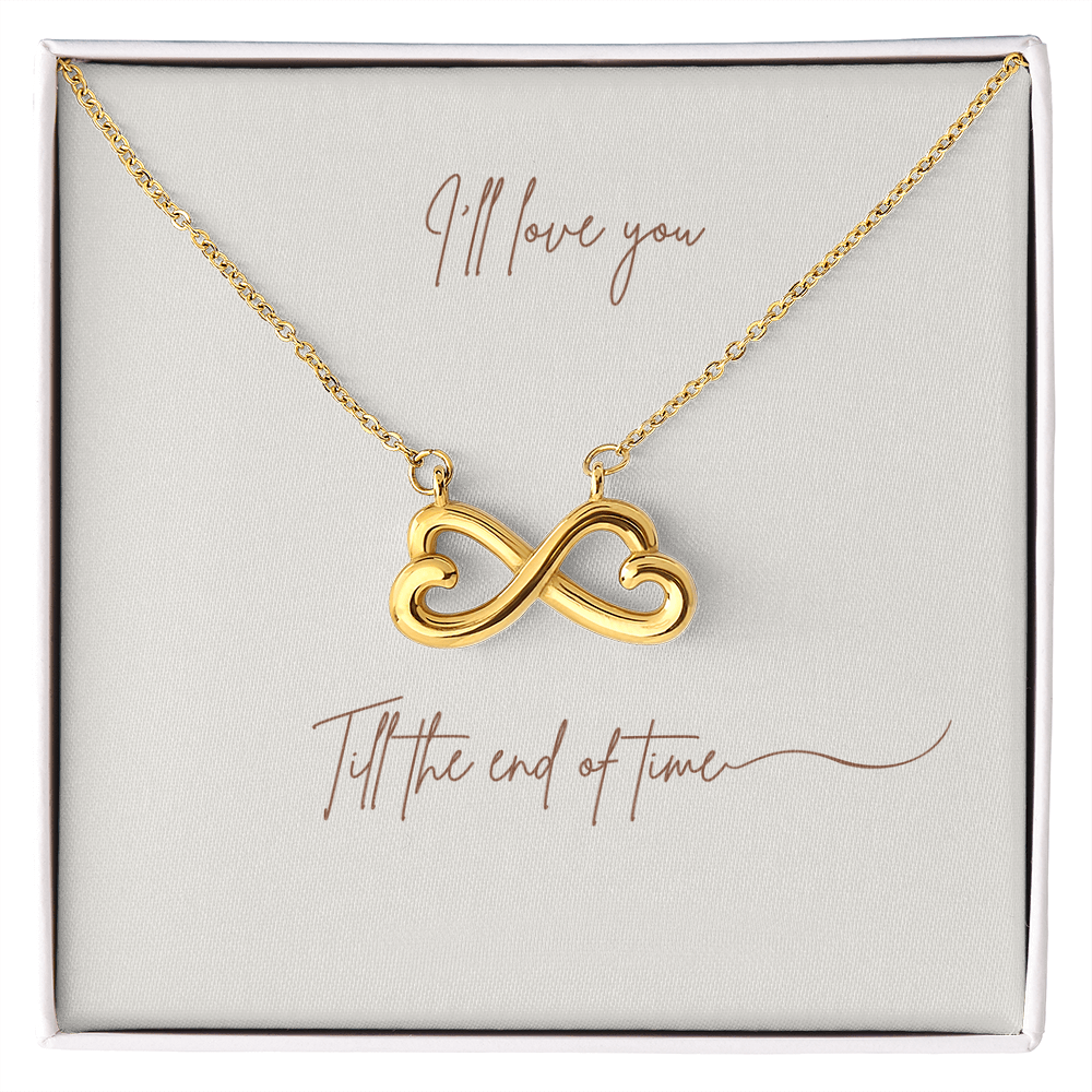 Endless Love Interlocking Hearts Necklace – 14k/18k Gold Finish