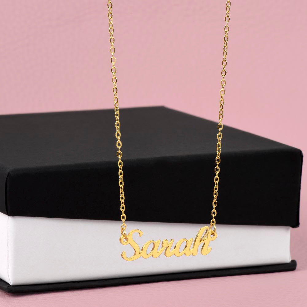 Custom Name Necklace – Personalized Nameplate Pendant Jewelry