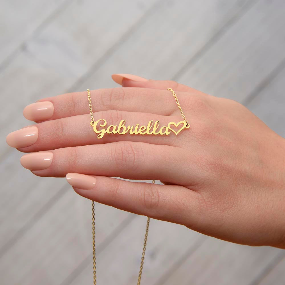 Personalized Name Necklace for Daughter – Custom Jewelry Gift from Parents with Heartfelt Message Card