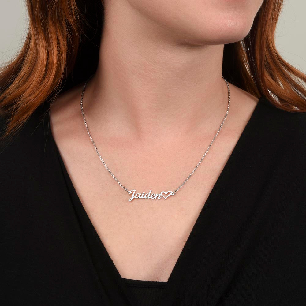 Custom Heart Name Necklace – Personalized Jewelry Gift for Women