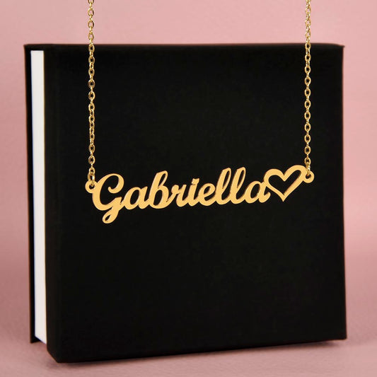 Custom Heart Name Necklace – Personalized Jewelry Gift for Women