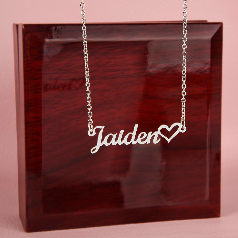 Custom Heart Name Necklace – Personalized Jewelry Gift for Women