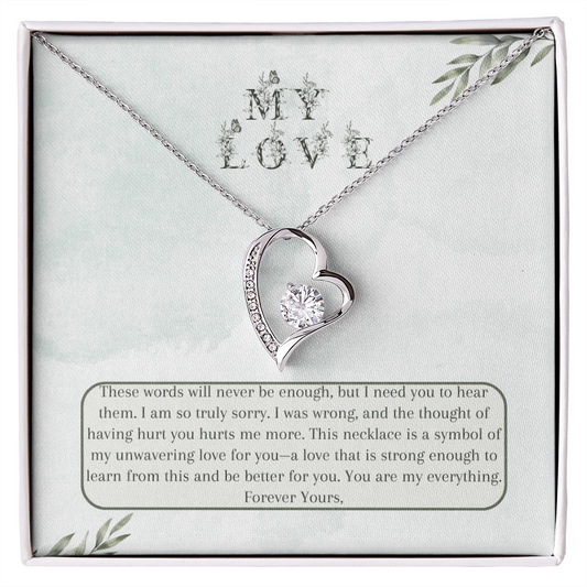 Heartfelt Apology Gift for Wife - Forever Love Necklace
