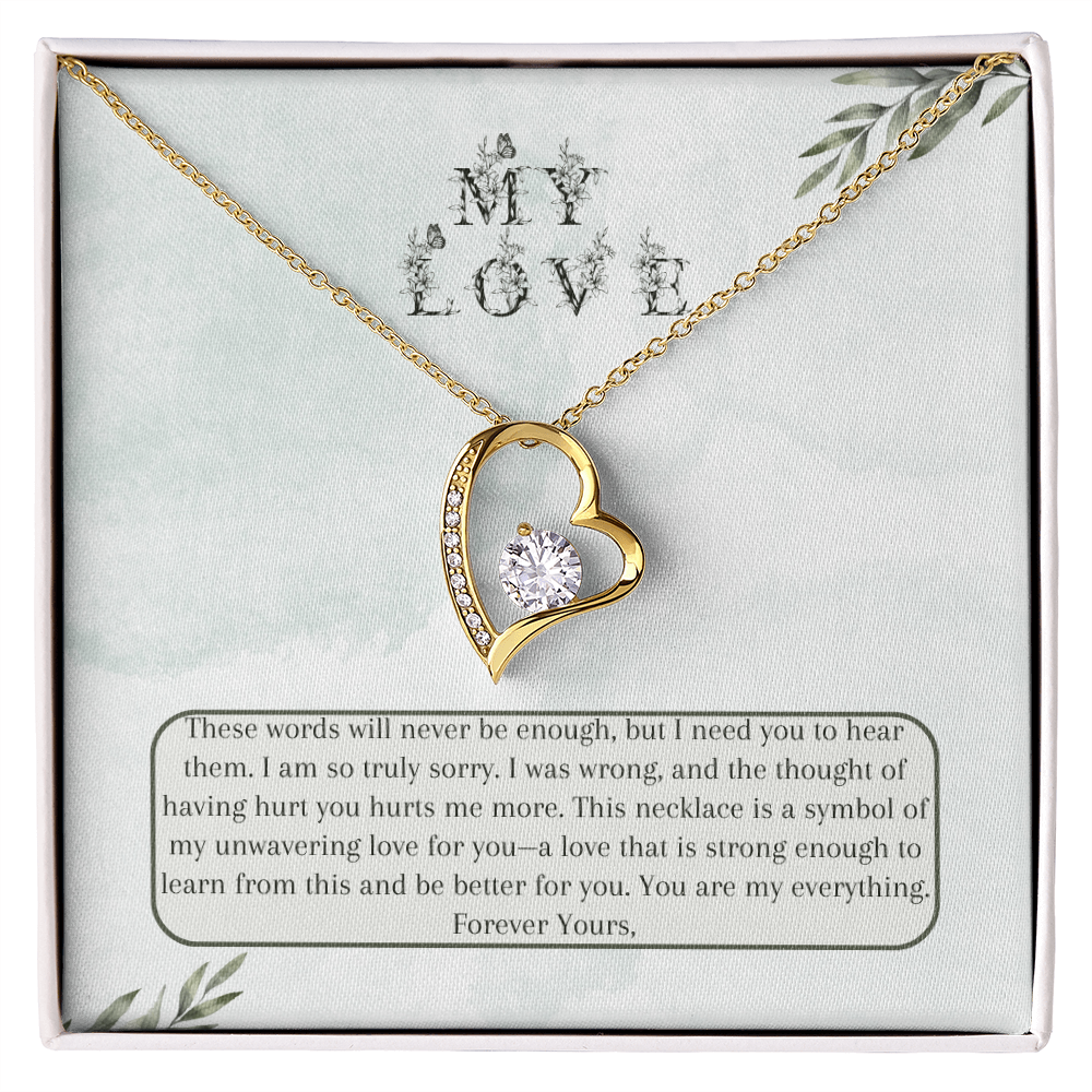 Heartfelt Apology Gift for Wife - Forever Love Necklace