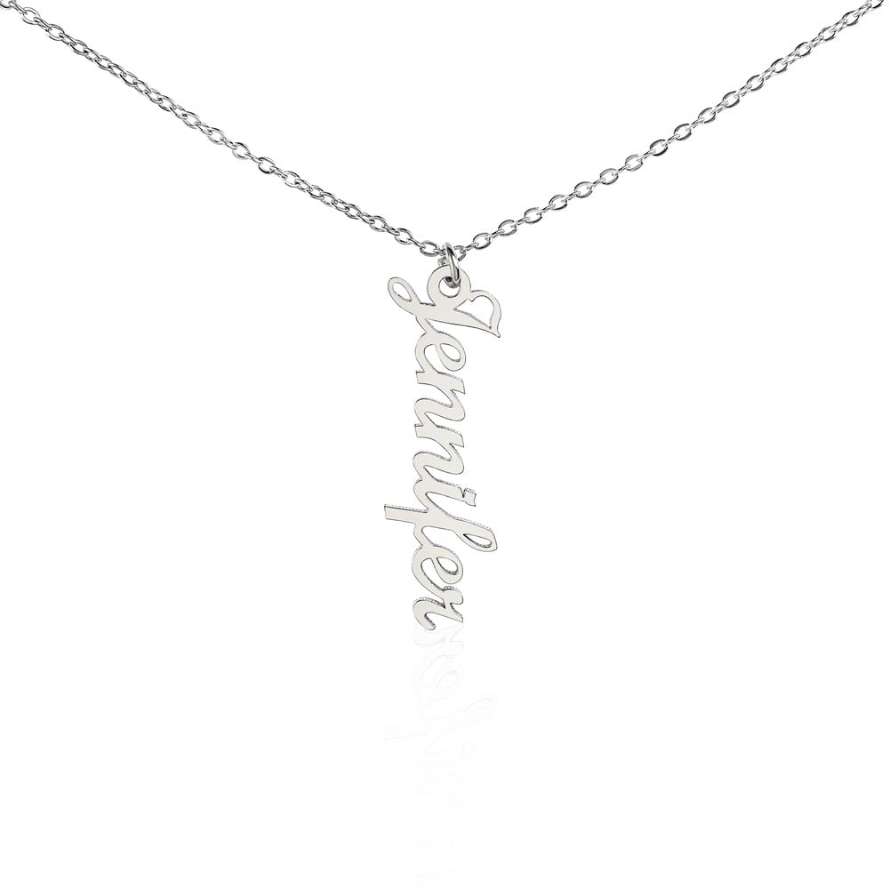 Custom Multi Name Vertical Necklace – Personalized Jewelry Gift for Mom, Wife, or Family