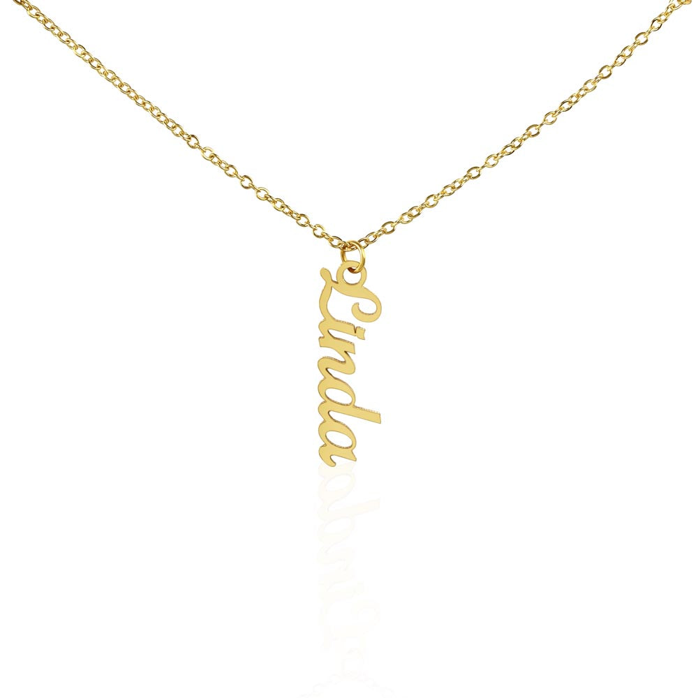 Custom Multi Name Vertical Necklace – Personalized Jewelry Gift for Mom, Wife, or Family